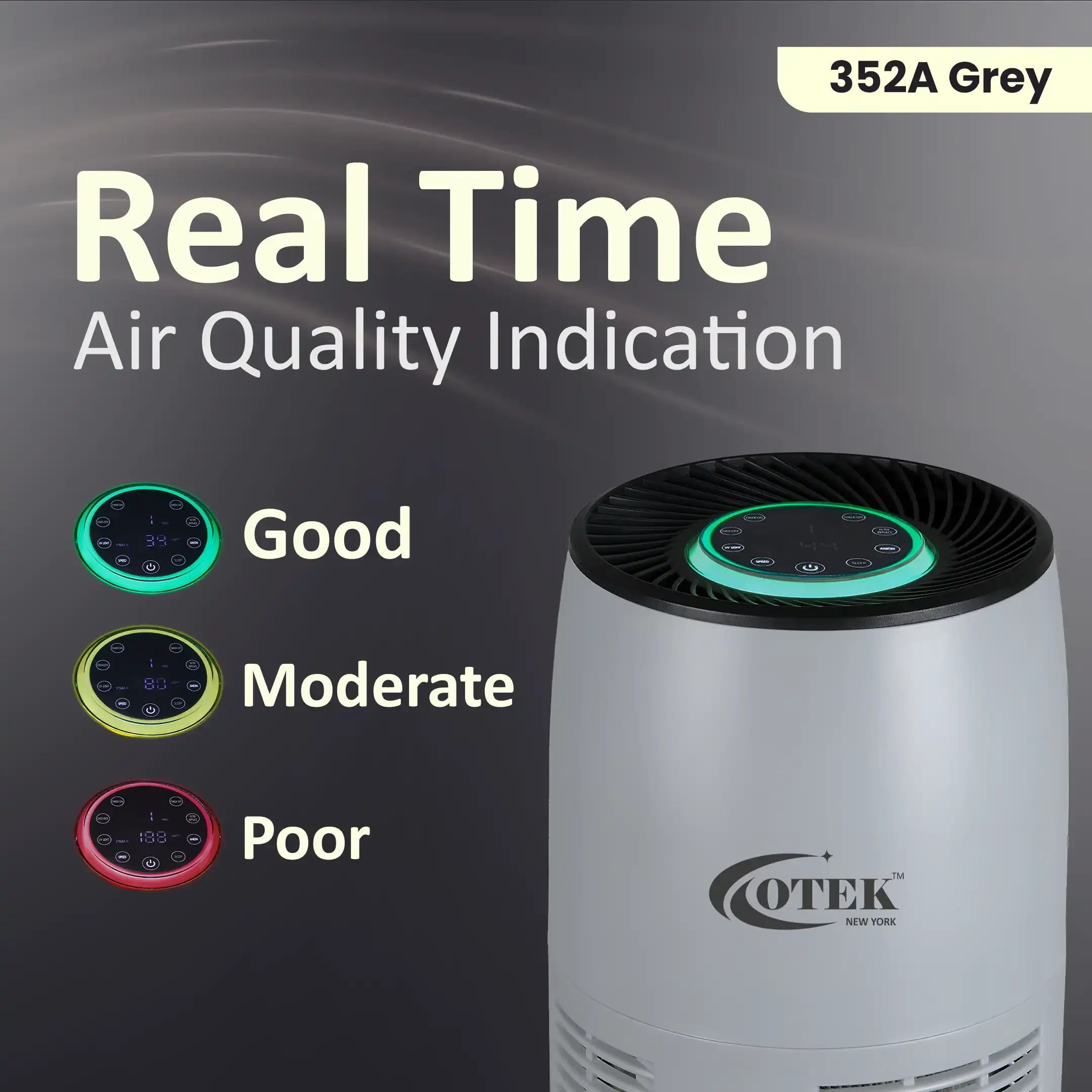 352A Air Purifier - Grey - Otekworld