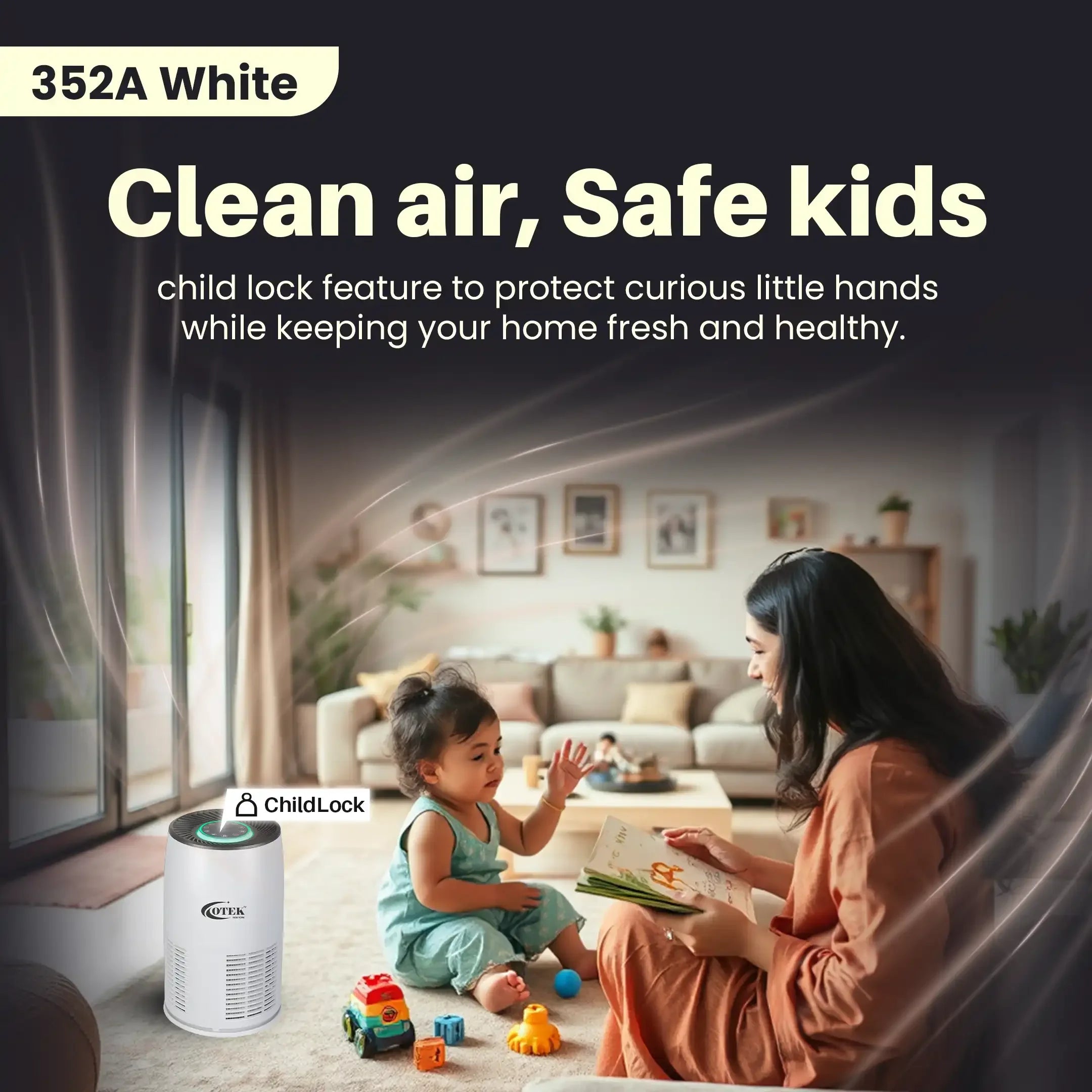 352A Air Purifier - White - Otekworld