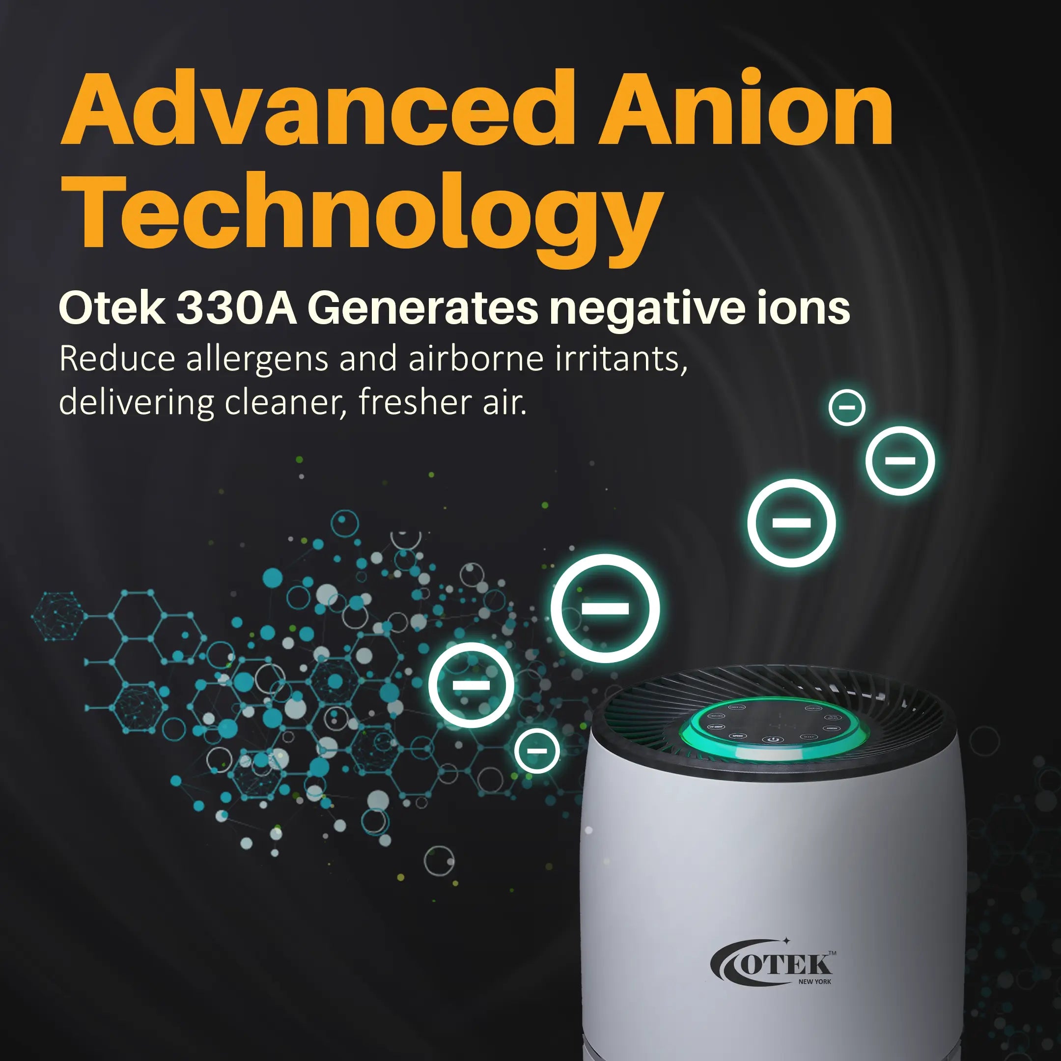 Otek World Air Purifier with activated carbon filter and advanced features for a smoke-free, allergen-free home.