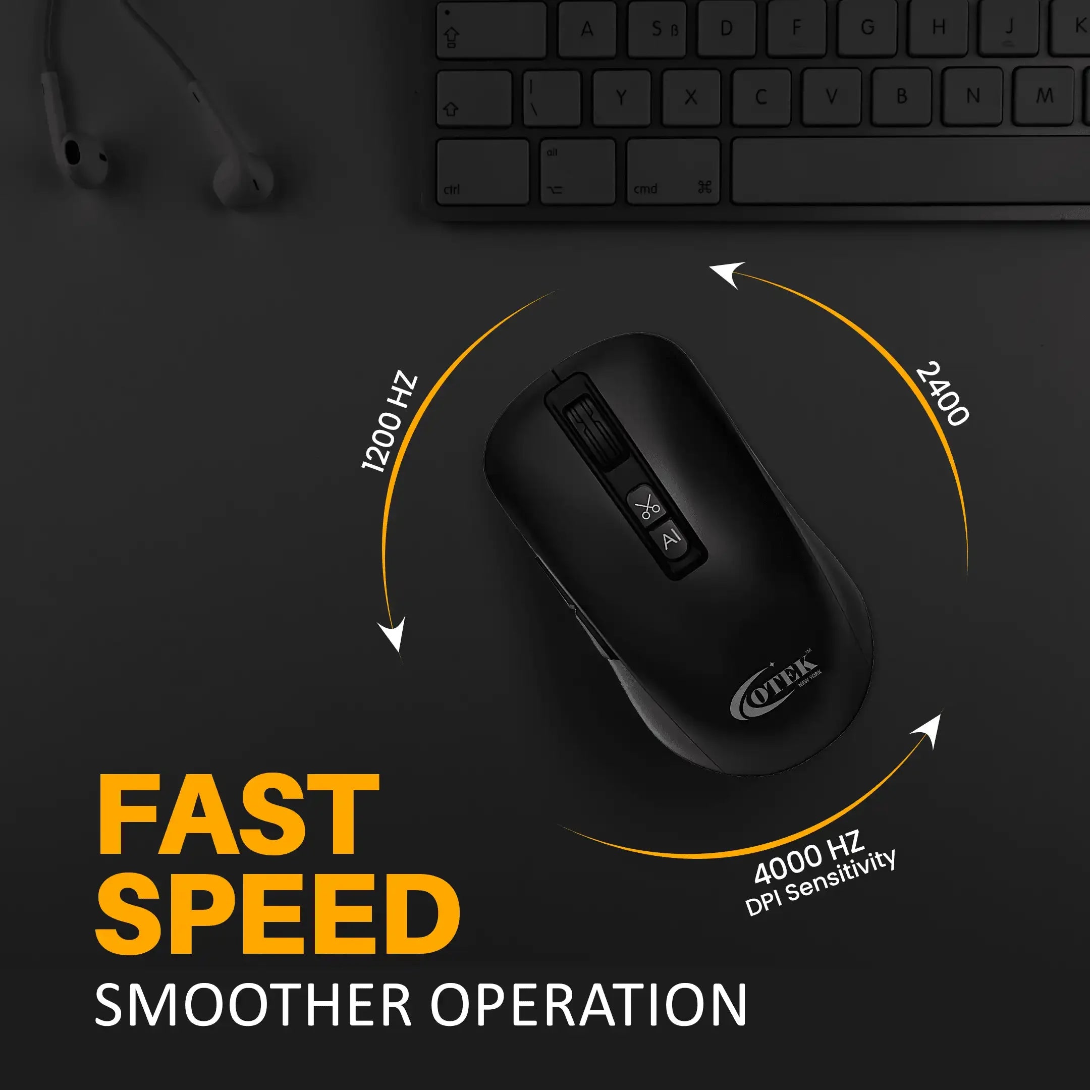 BM09 AI Mouse offering adjustable DPI and multi-device connectivity for Windows and macOS.