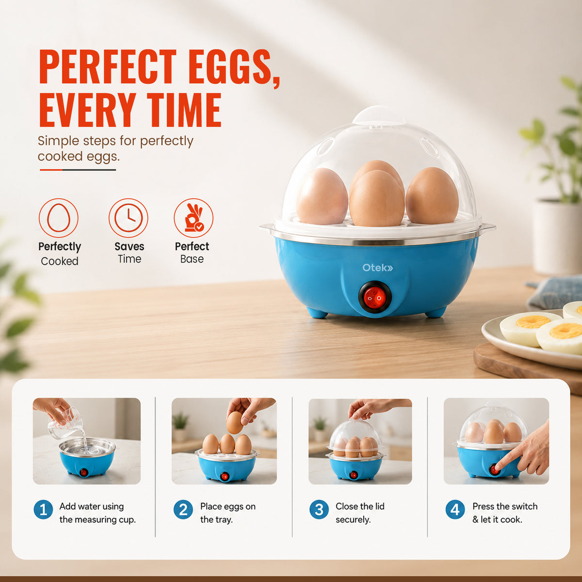 OTEK Boil Xpert 7 Electric Egg Boiler | Auto Cut-Off