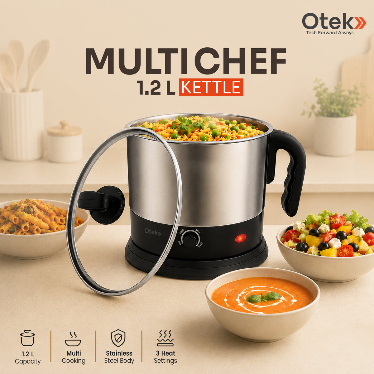 OTEK Multi Chef Kettle 1.5L | 650W
