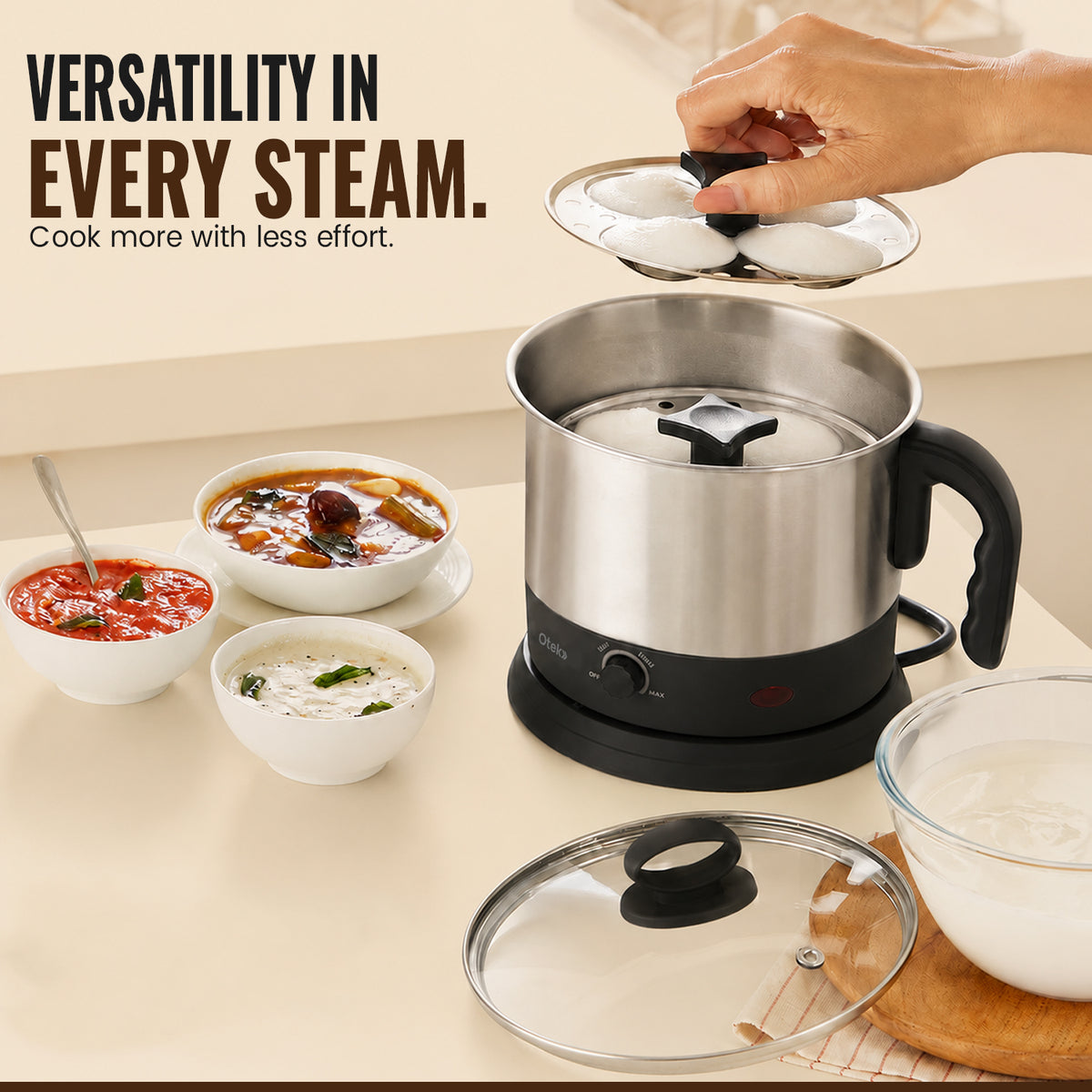 OTEK Multi Chef Kettle 1.2L | Steamer