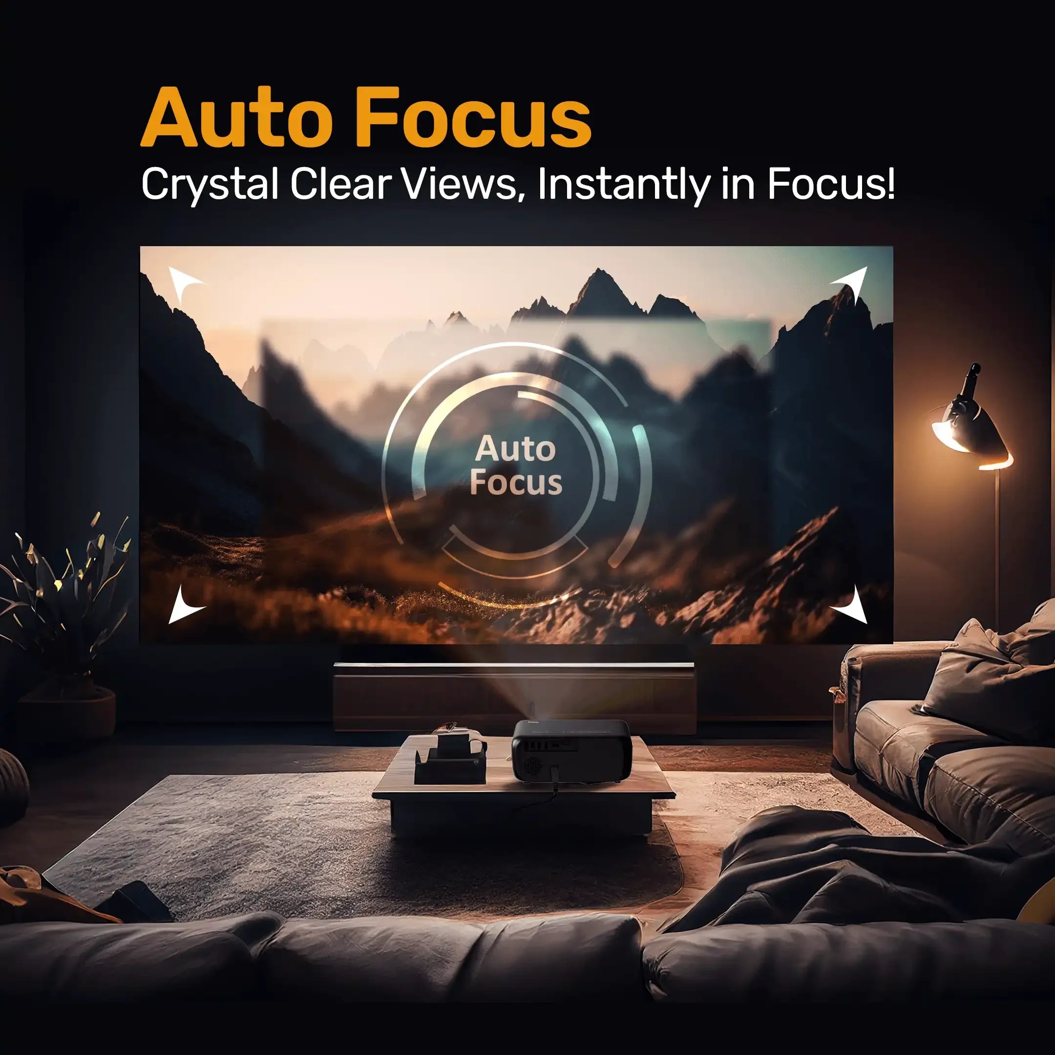 Galaxy Smart FHD Projector - Black - Otekworld