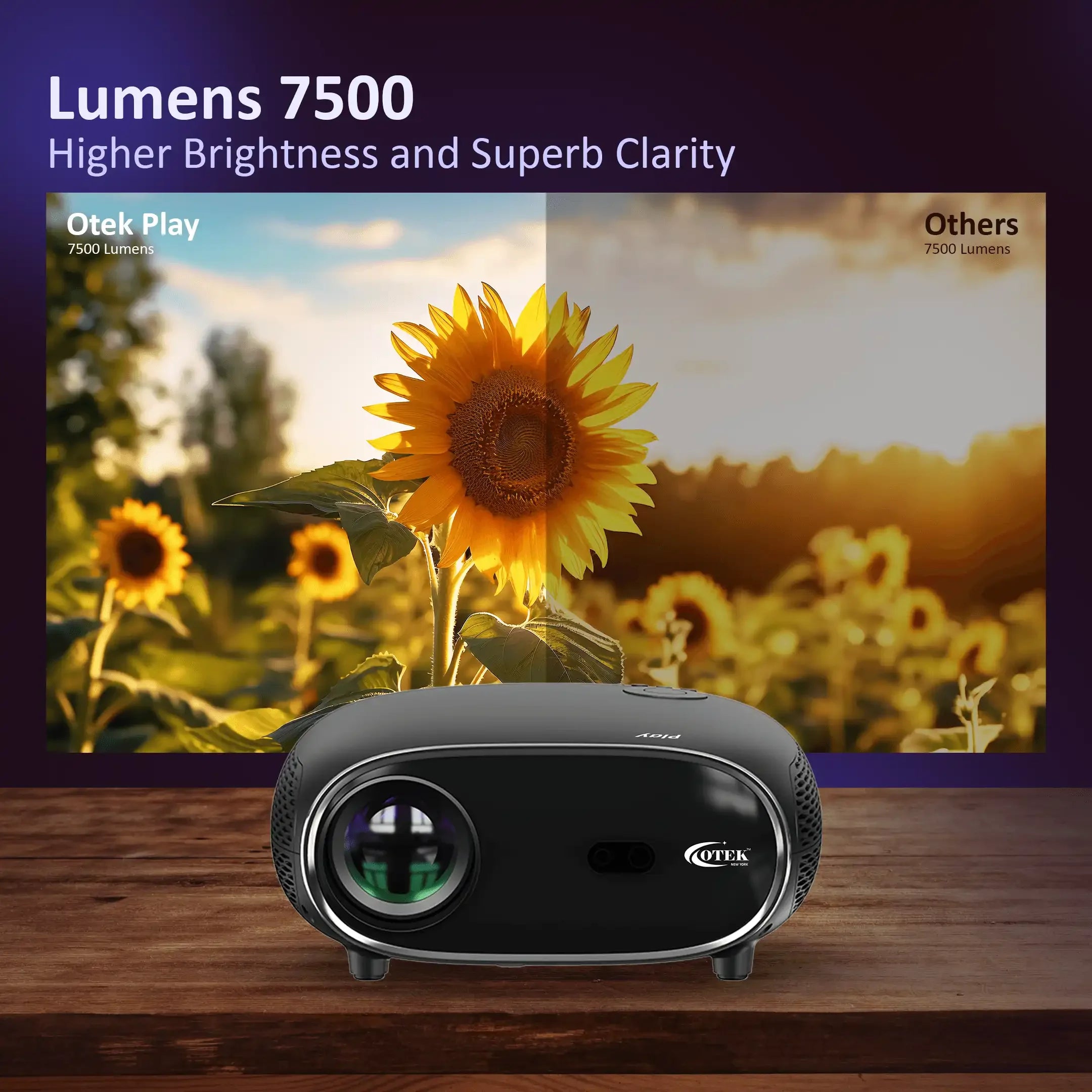 Play Smart FHD Projector - Black - Otekworld