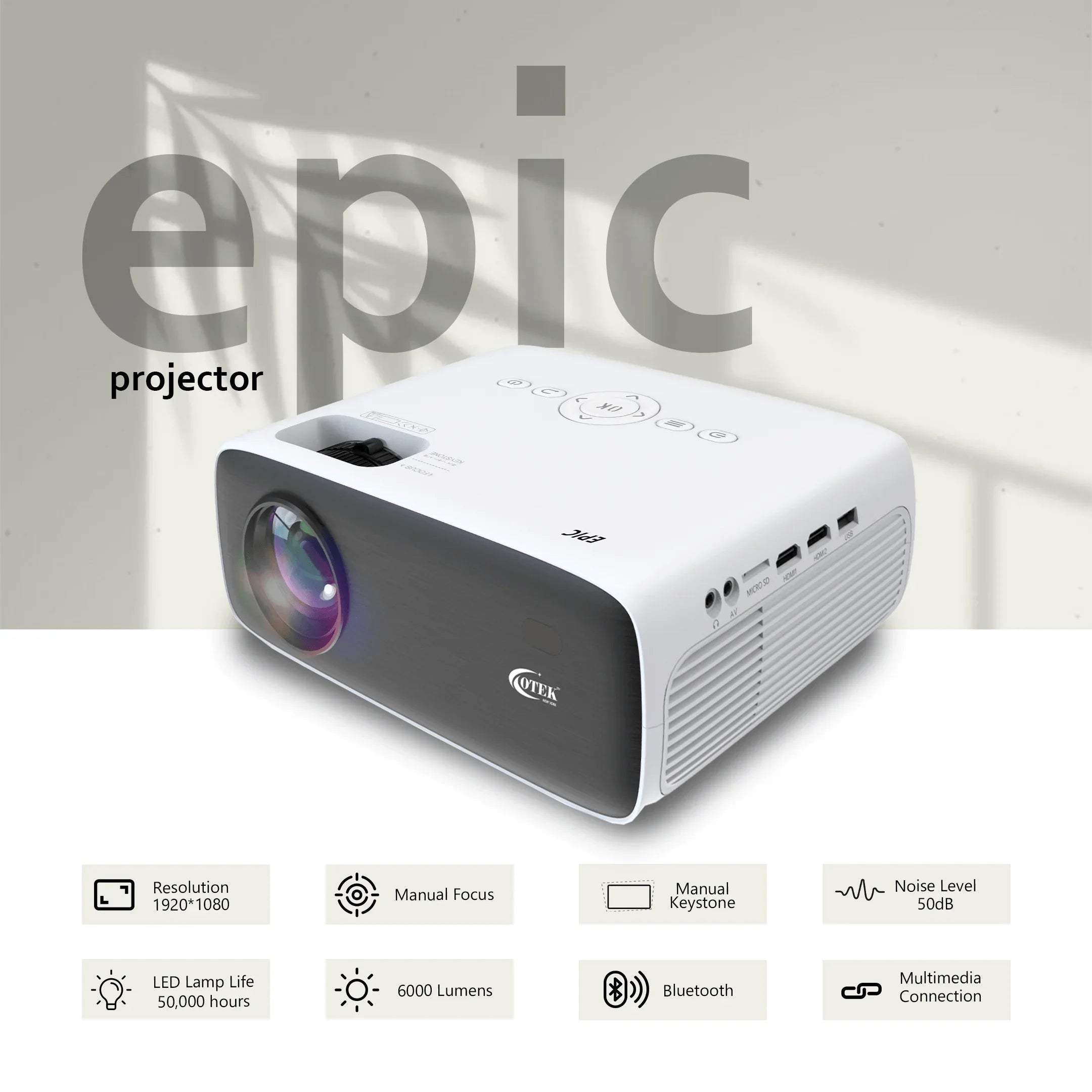 Epic Smart FHD Projector - Otekworld
