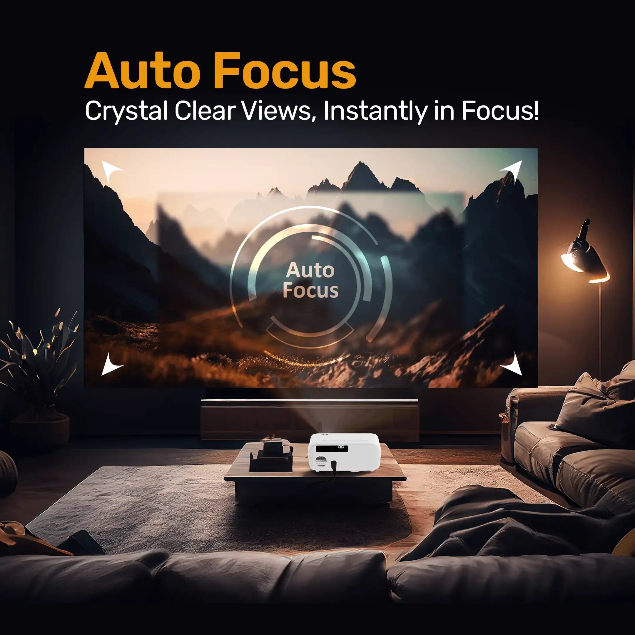 Otek World FHD Projector with 2GB RAM, 32GB storage, and vibrant 5W speakers for immersive viewing.