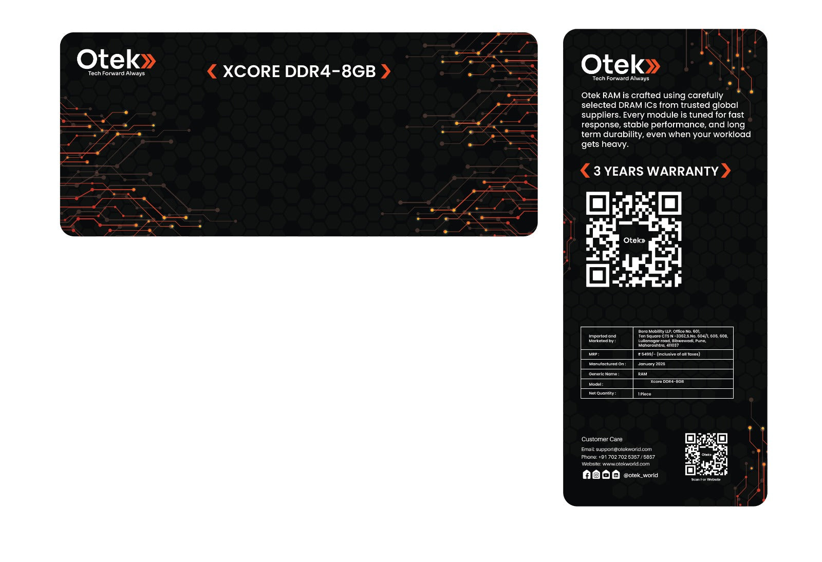 XCORE DDR4-8GB RAM - High Performance Memory