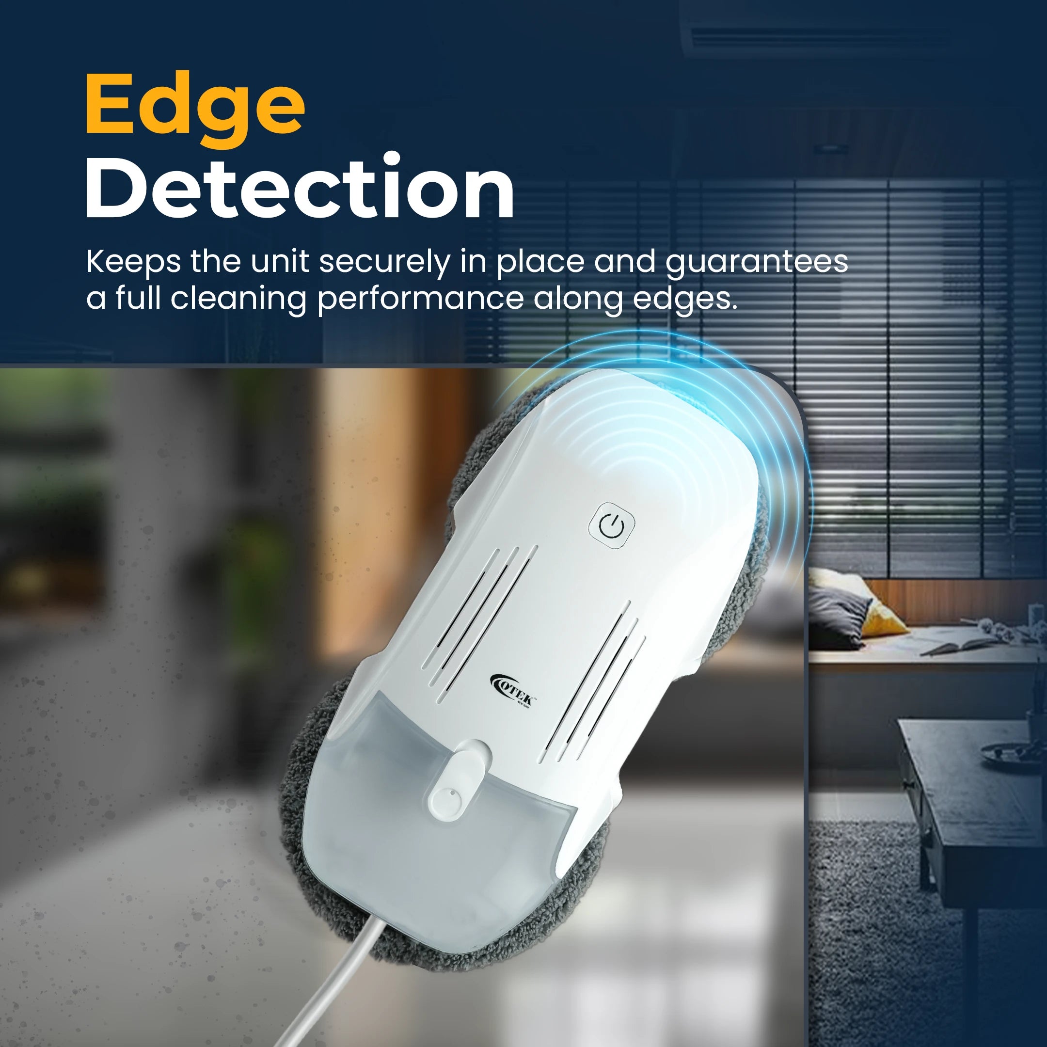 ShineMate W6 robotic cleaner with dual cross spray for streak-free glass cleaning.