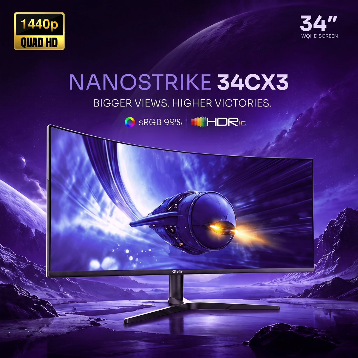 OTEK NanoStrike 34CX3 34-Inch Curved Gaming Monitor