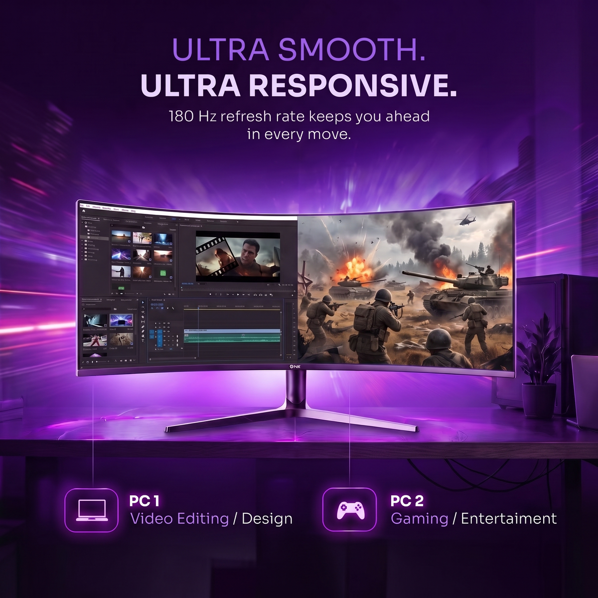 OTEK NanoStrike 34CX3 34-Inch Curved Gaming Monitor