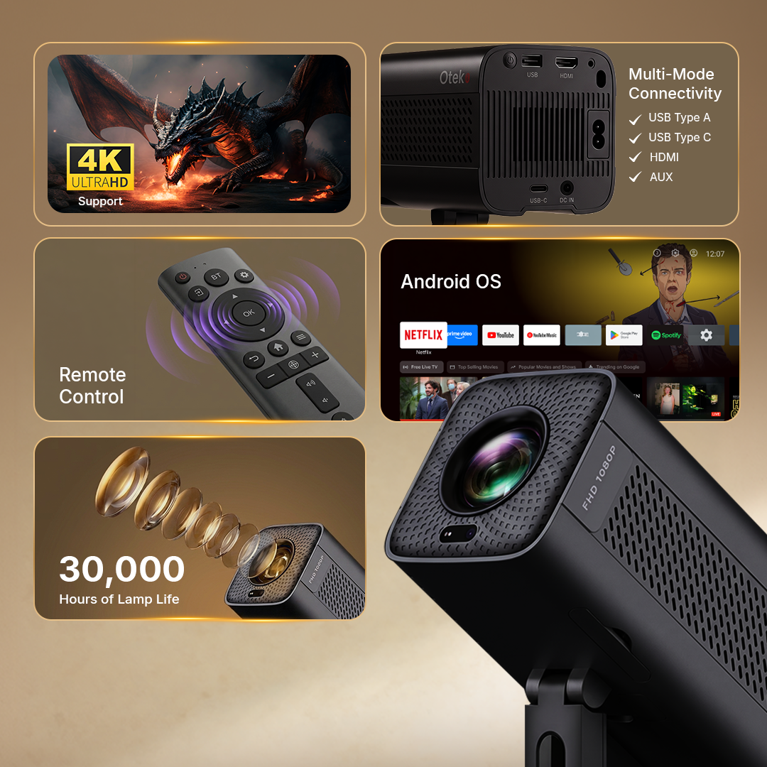 OTEK Epic 1122 C 4K support home cinema projector