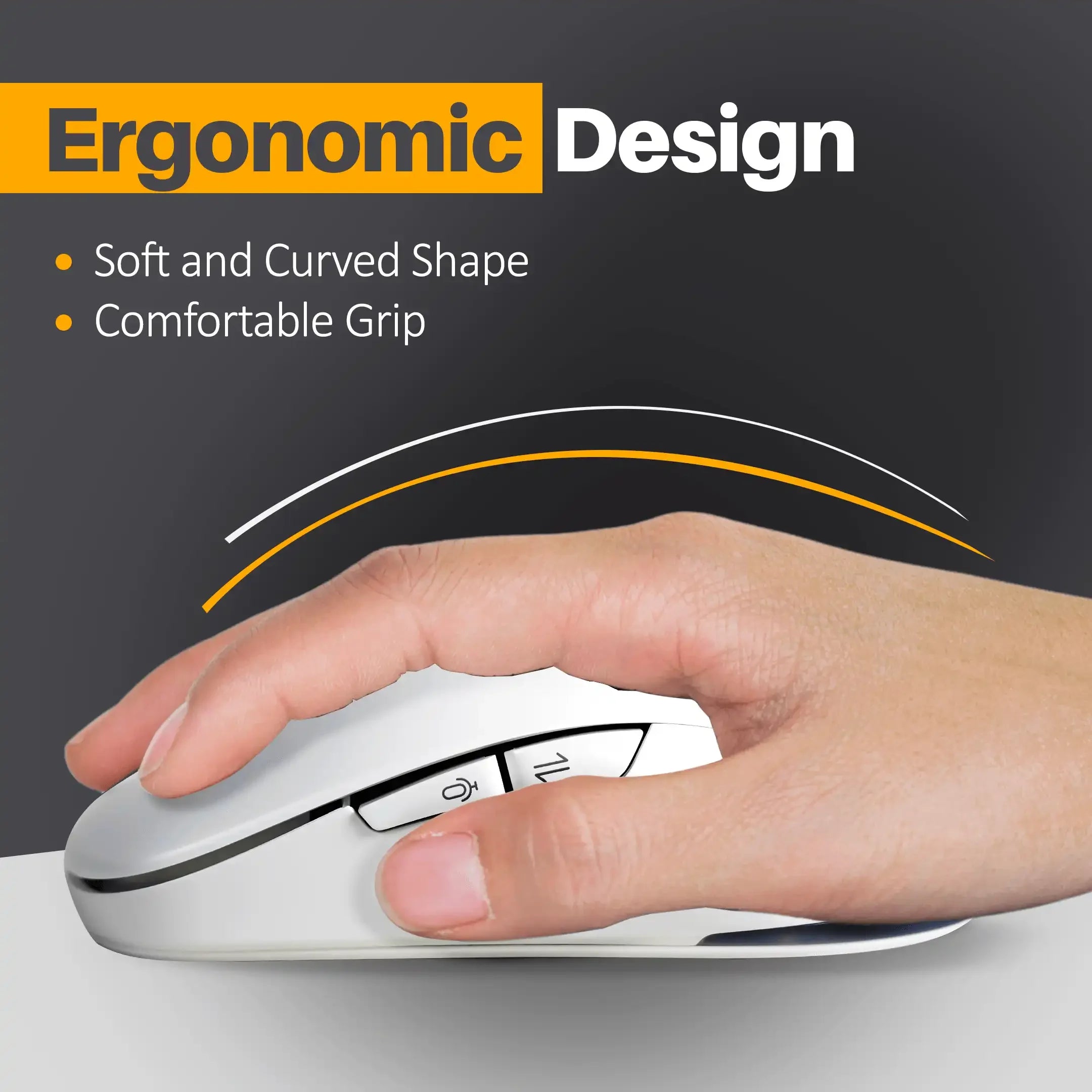 BM09 AI Integrated Mouse in elegant white, offering AI-driven tools and high precision performance.