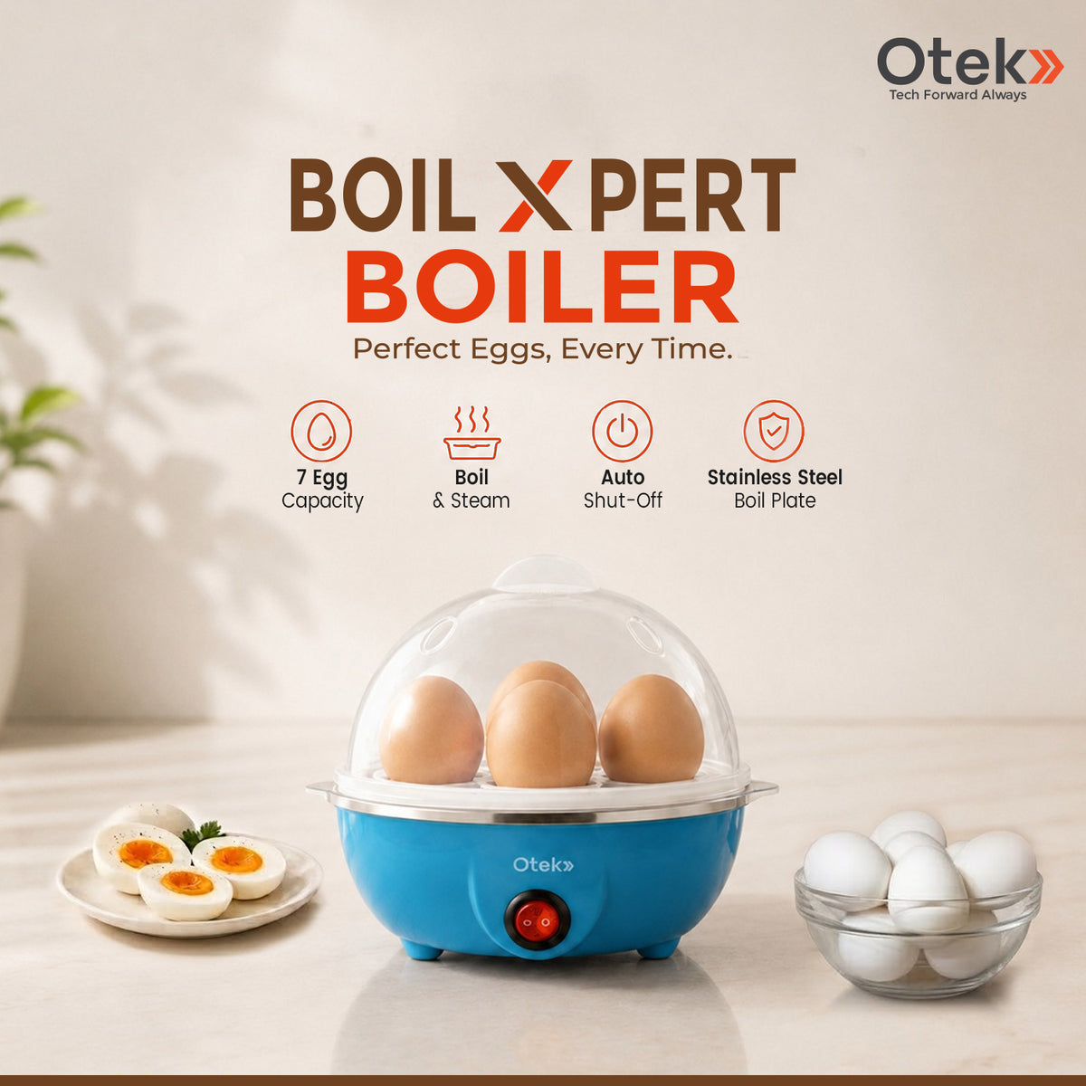 OTEK Boil Xpert 7 Electric Egg Boiler | Auto Cut-Off