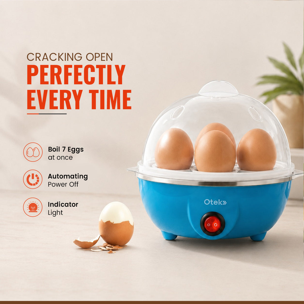 OTEK Boil Xpert 7 Electric Egg Boiler | Auto Cut-Off
