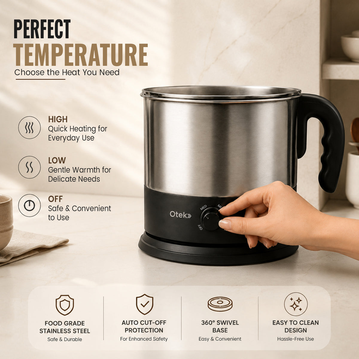 OTEK Multi Chef Kettle 1.5L | 650W