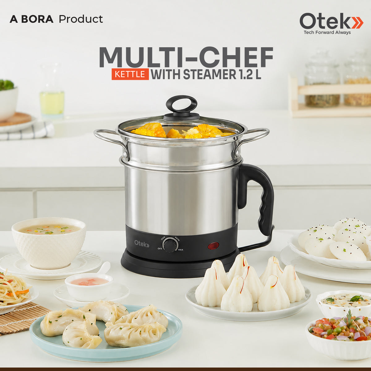 OTEK Multi Chef Kettle 1.2L | Steamer