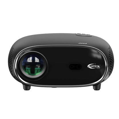 Otek World Play Smart FHD Projector in sleek black, delivering 1080P FHD visuals and 4K support for home theaters.