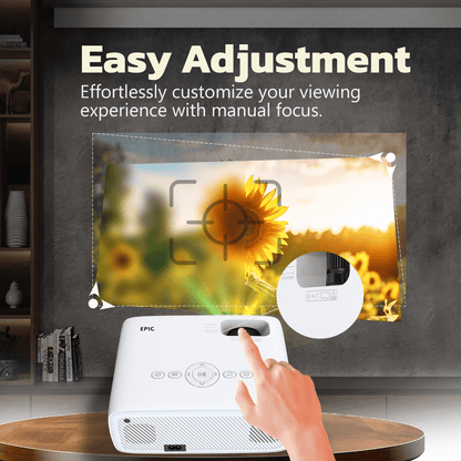 Otek World Epic Projector delivering vivid visuals and powerful sound for epic entertainment on the go.
