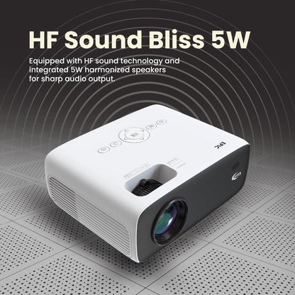 Epic Smart FHD Projector featuring Auto Keystone and Auto Focus for hassle-free setup and viewing.