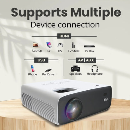 Epic Smart Projector by Otek World offering a large 210-inch display and versatile inputs for offices