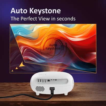 Otek World Smart FHD Projector for offices, featuring 1080p resolution, 4K compatibility, and versatile connectivity.