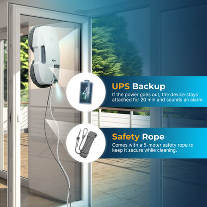 Robotic window cleaner ShineMate T9 by Otek World, offering spotless results in 3-4 minutes per square meter.