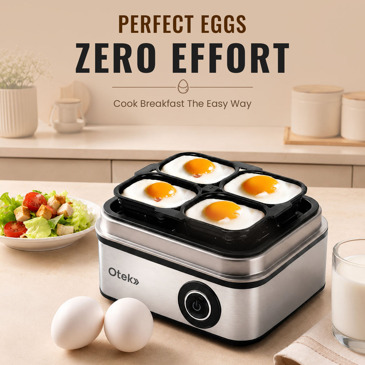OTEK Quick Boil Pro 8 | Egg Boiler & Poacher