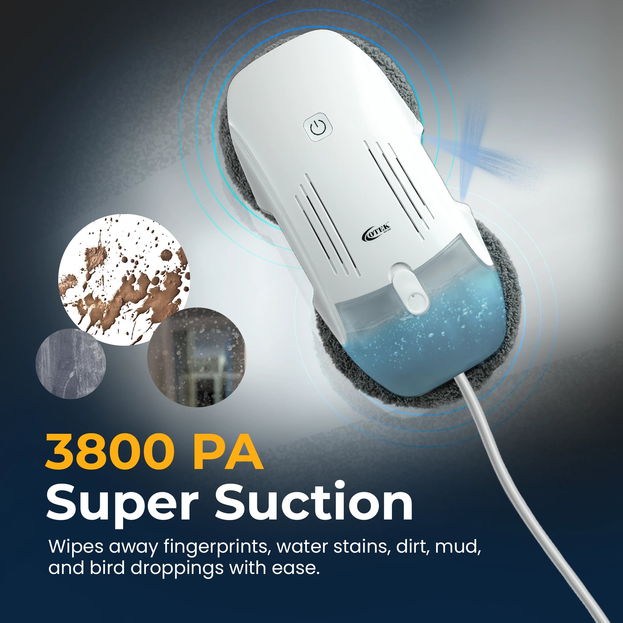 Multilingual ShineMate W6 robotic cleaner with 10-language voice prompts for user-friendly operation.